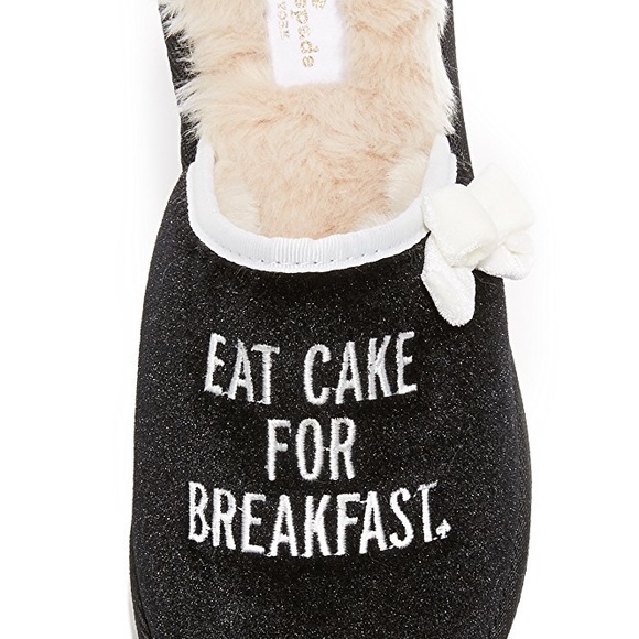 Kate Spade Slippers Eat Cake For Breakfast NIB - Picture 4 of 5